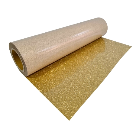 Vinilo glitter dorado