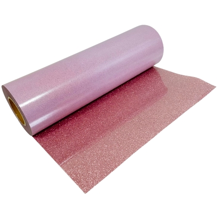 Vinilo Glitter Rosa Plata