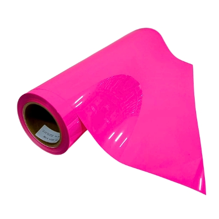 Vinilo puff rosa neon